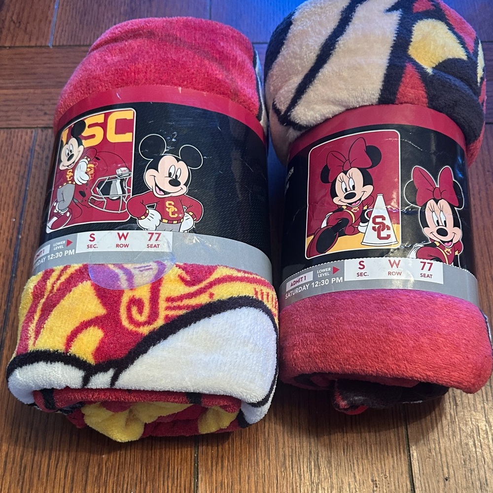 Adidas Red and Black Plush Throws